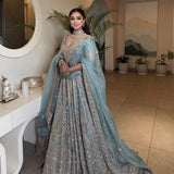 Delicated Sky Blue Silk Lehenga
