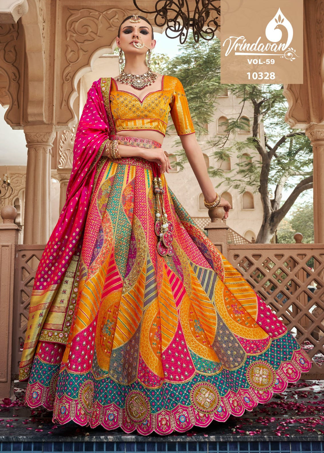 Vrindavan Premium Wedding Silk Lehenga