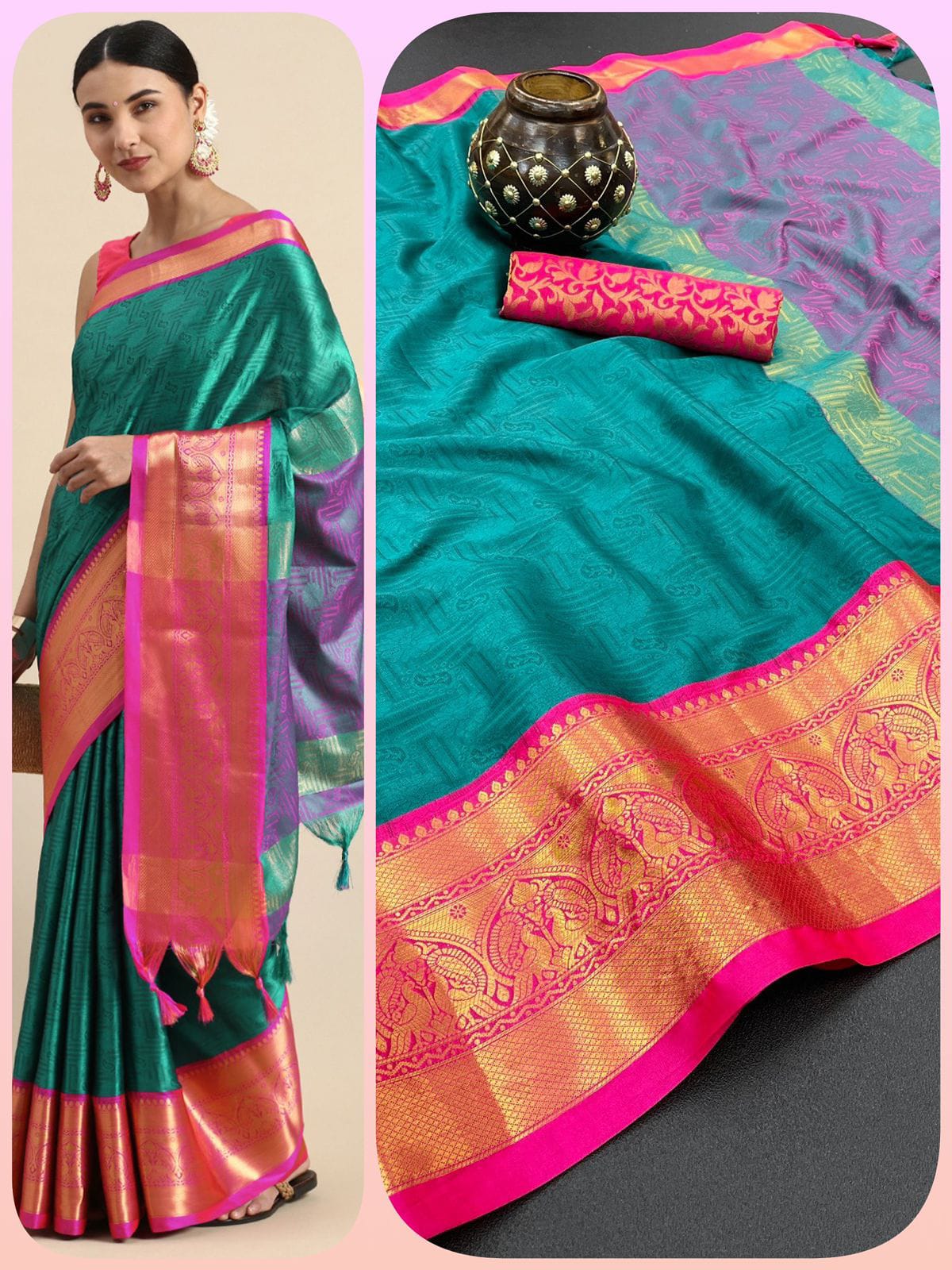 Launching mercerised cotton silk Aura Saree