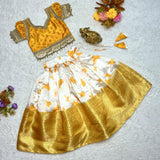 Beautifull Yellow Kids Lehenga Choli