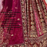 Designer Bridal Velvet Wedding Lehenga