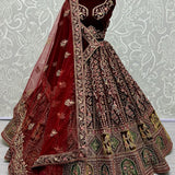 Elegance Bridal Velvet Lehenga Choli