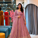 Stunning Crunchy Silk Anarkali Gown