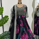 Flower Printed Georgette Lehenga Choli