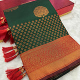 Soft Silk Saree With Zari Weaving