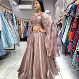 Peach Butterfly Lehenga Choli