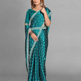 Women Bandhani Satin Saree