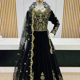 Designer Partywear Velevt Gown