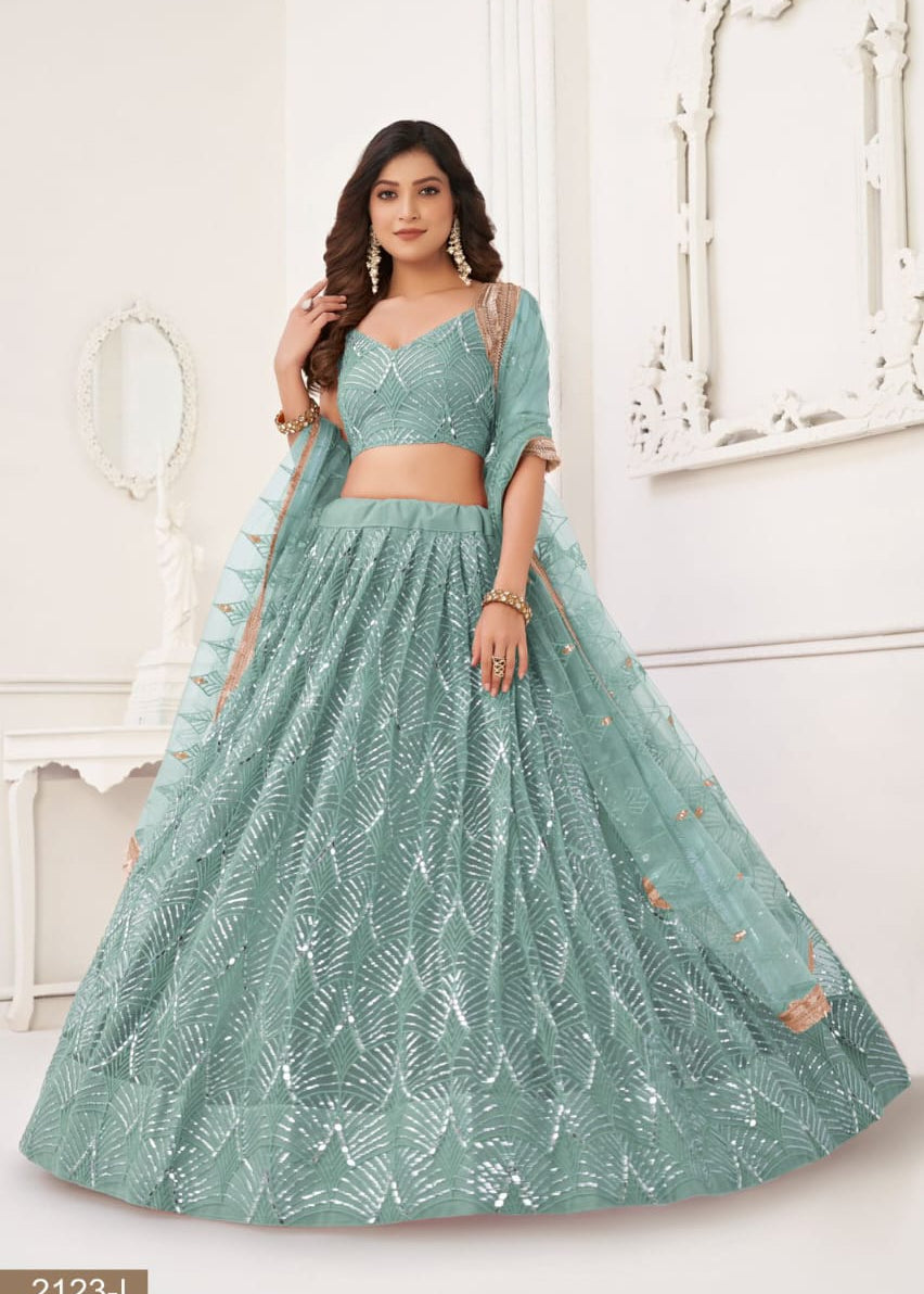 Premium Bridal Net Lehenga