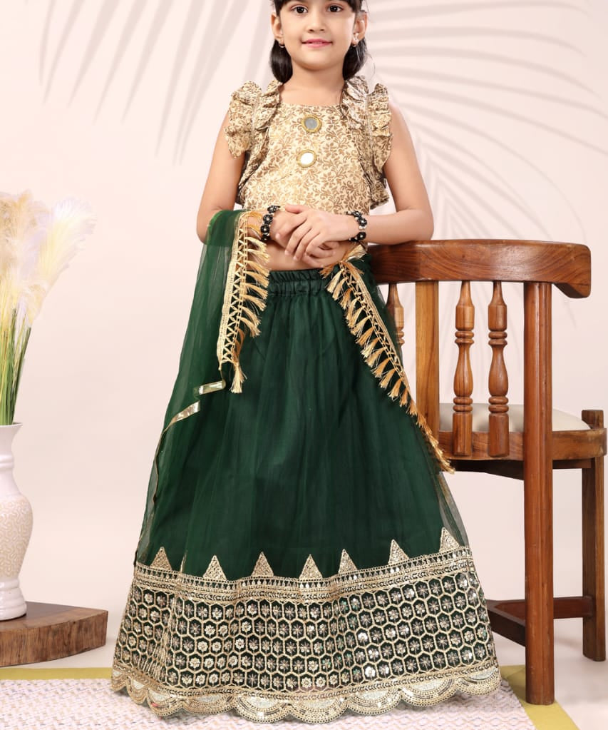 Attractive Kids Net Lehenga Choli