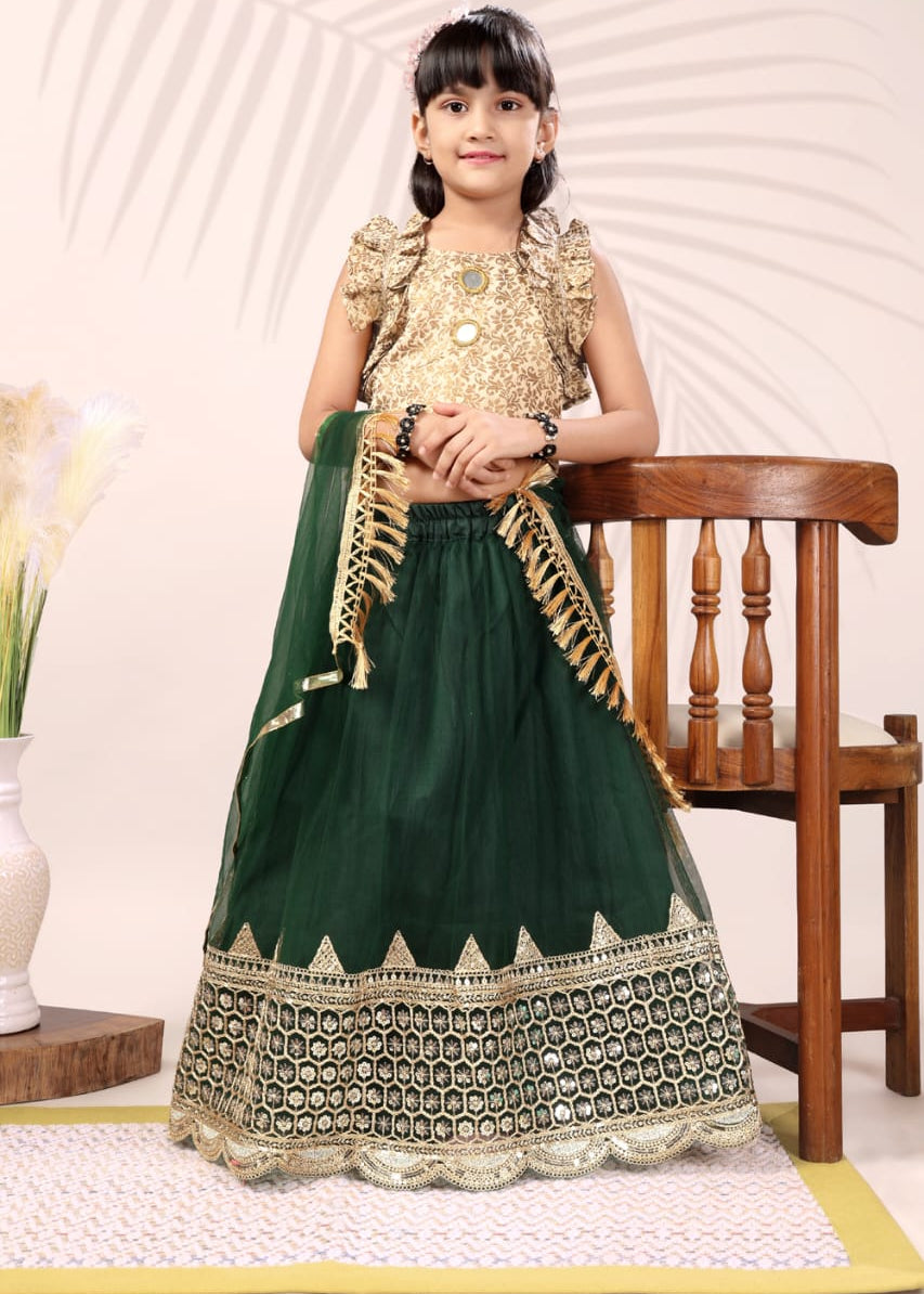 Attractive Kids Net Lehenga Choli