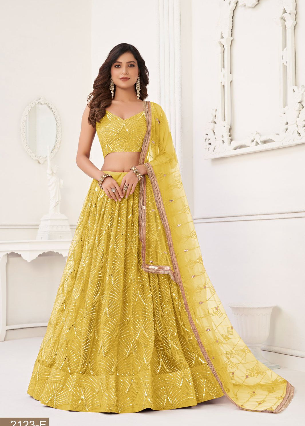 Premium Bridal Net Lehenga