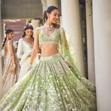 Classy Bridal Georgette Embellished Lehenga