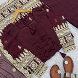 Ethnic Brown Georgette Suit