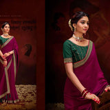 Vichitra Bluming Swarovski Work Saree