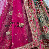 Double dupatta heavy Embroidery work designer Lehengacholi