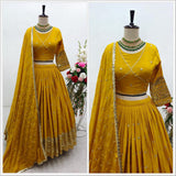 Golden Yellow Lehenga Choli