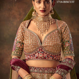 Premium  Bridal Velvet Wedding Lehenga