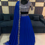 Royal Blue Georgette Lehenga Choli