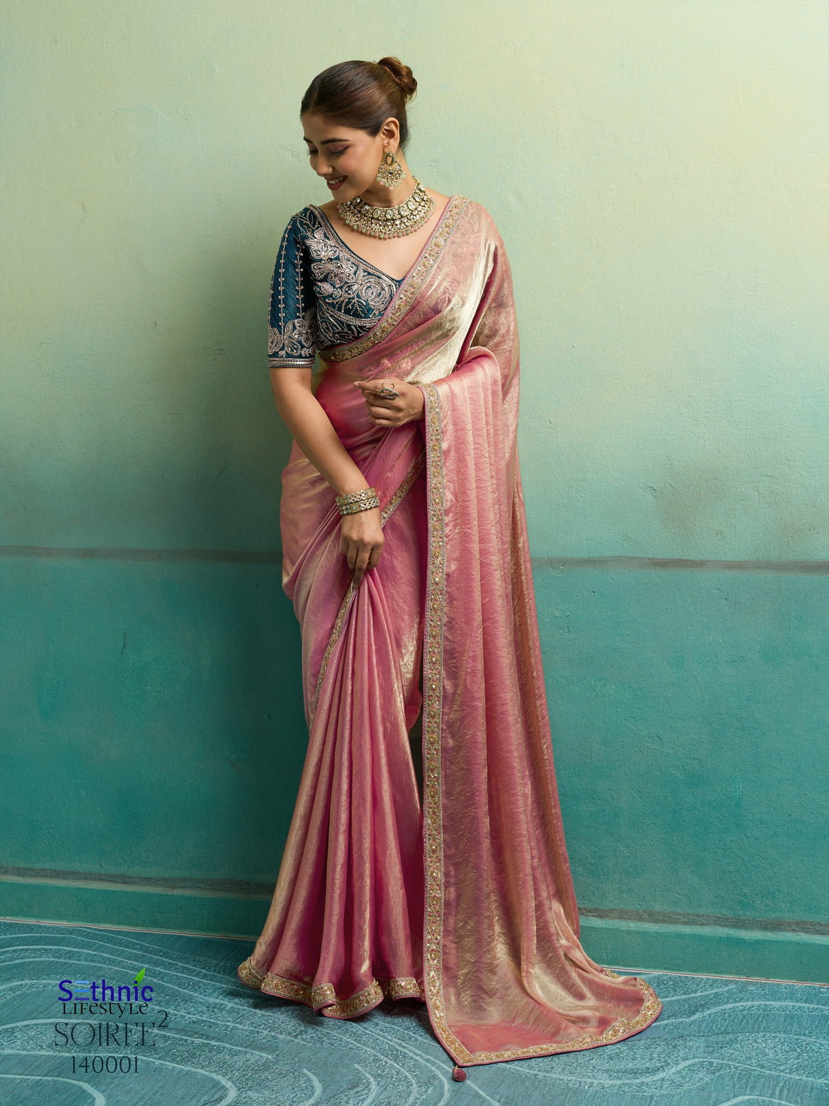 Soiree Silky Velvet Satin Saree