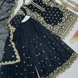 Wedding Georgette Embroidered Suit