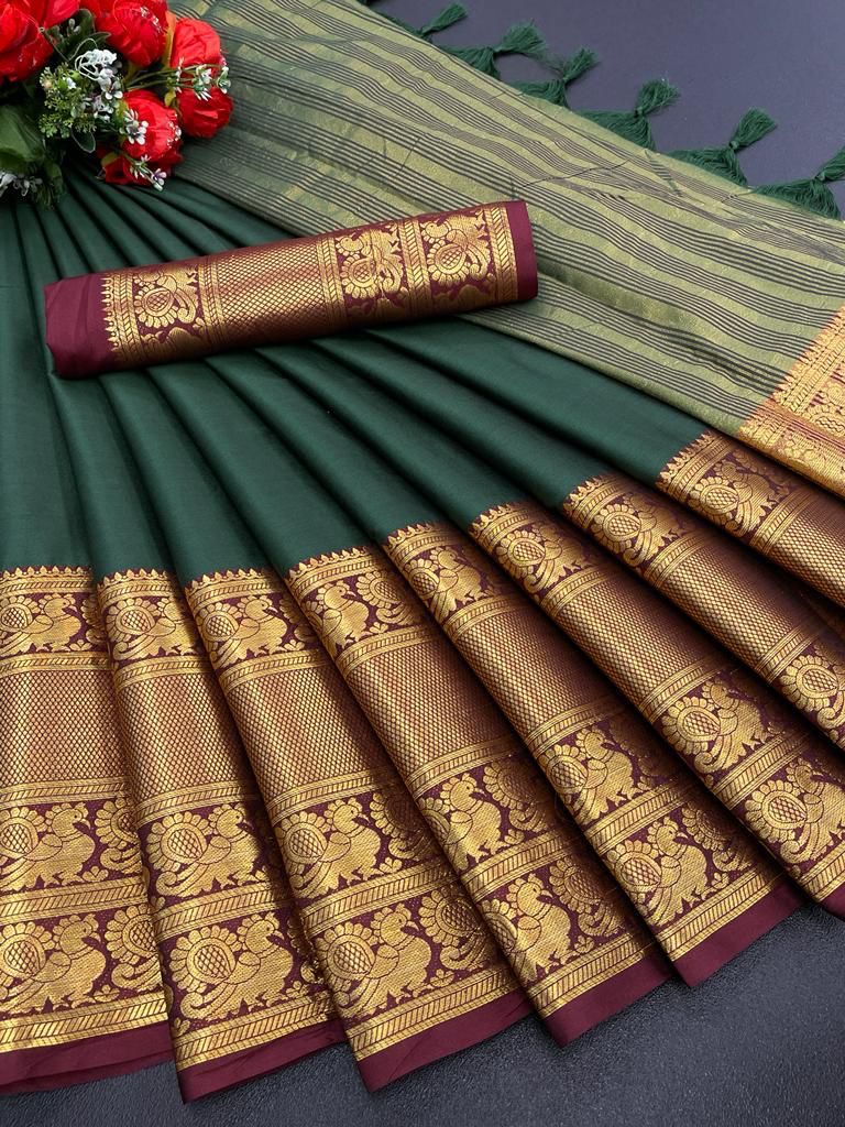 Aura Naraynpattu Cotton Silk Saree