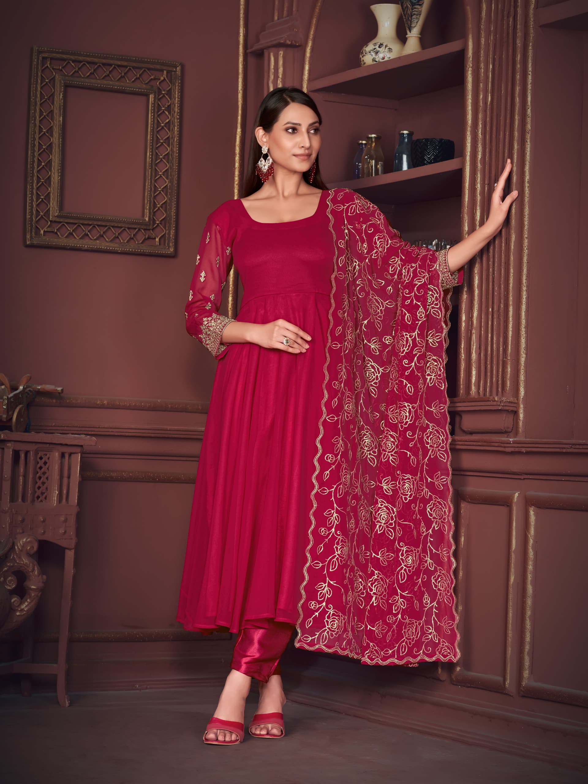 Designer Georgette Straight Suit
