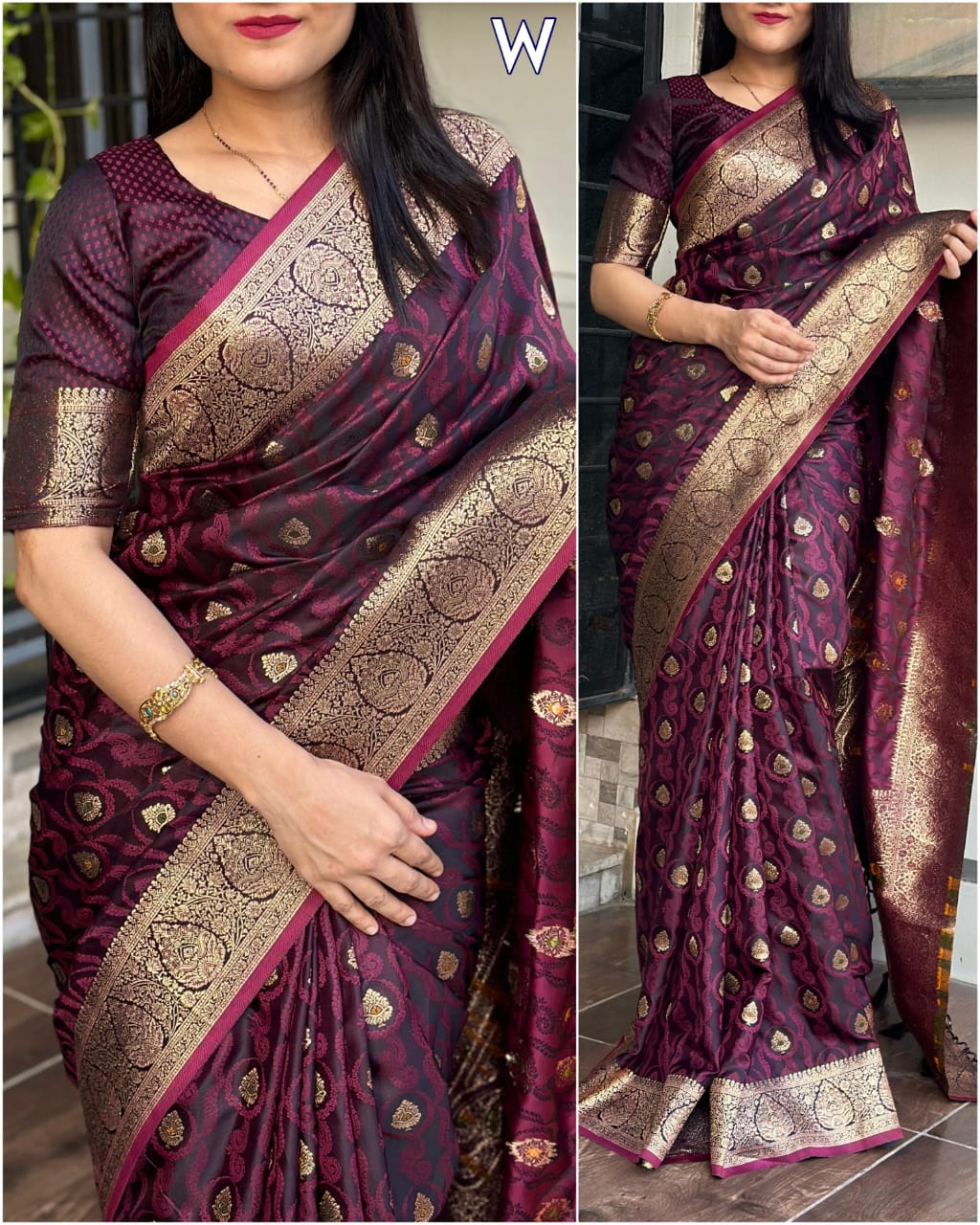 Presenting  perfect jacquard saree