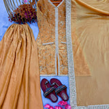 Premium Embroidered Top Plazzo