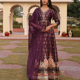 Designer Foil Print Anarkali Collection