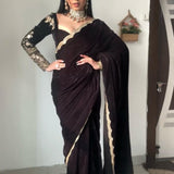 Black Beauty Velvet Saree Collection