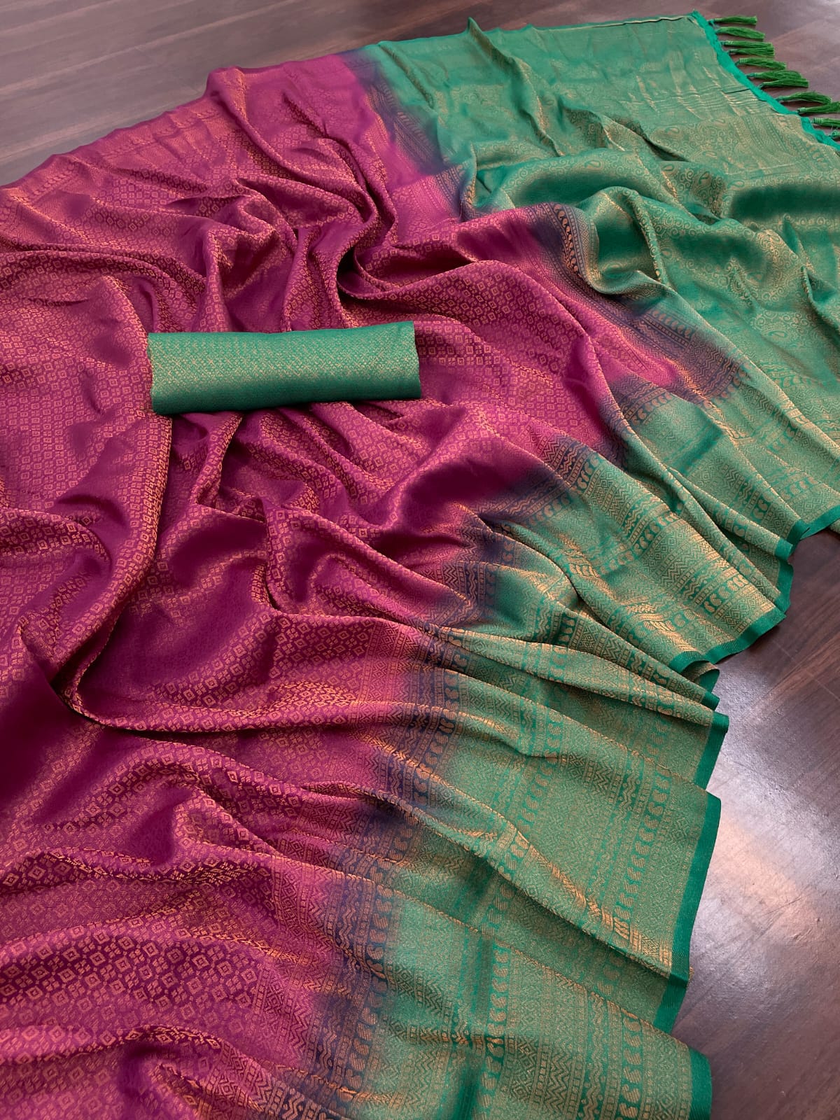 Kubera Pattu Silk Saree Rich Pallu