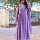 Beautyfull Purple Anarkali Suit Collection