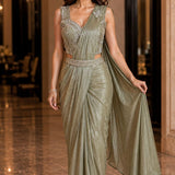 Partylook Shiny Space Silk Saree