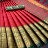 Launching mercerised cotton silk Saree