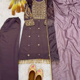 Stunning Embroidered Roman Suit