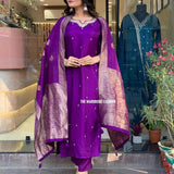 Fashionable Designer Silk Suit