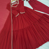 Maroon Designer Anarkali Gown