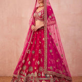Heritage Bridal Motif Silk Lehenga