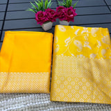 Haldi Special Soft Lichi Silk Saree