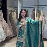 Pakistani Silk Embroidered Suit