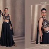 Stylish Chinon Indo Lehenga Choli