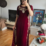Exclusive Maroon Velvet Suit