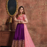 Purple stylish lehenga choli