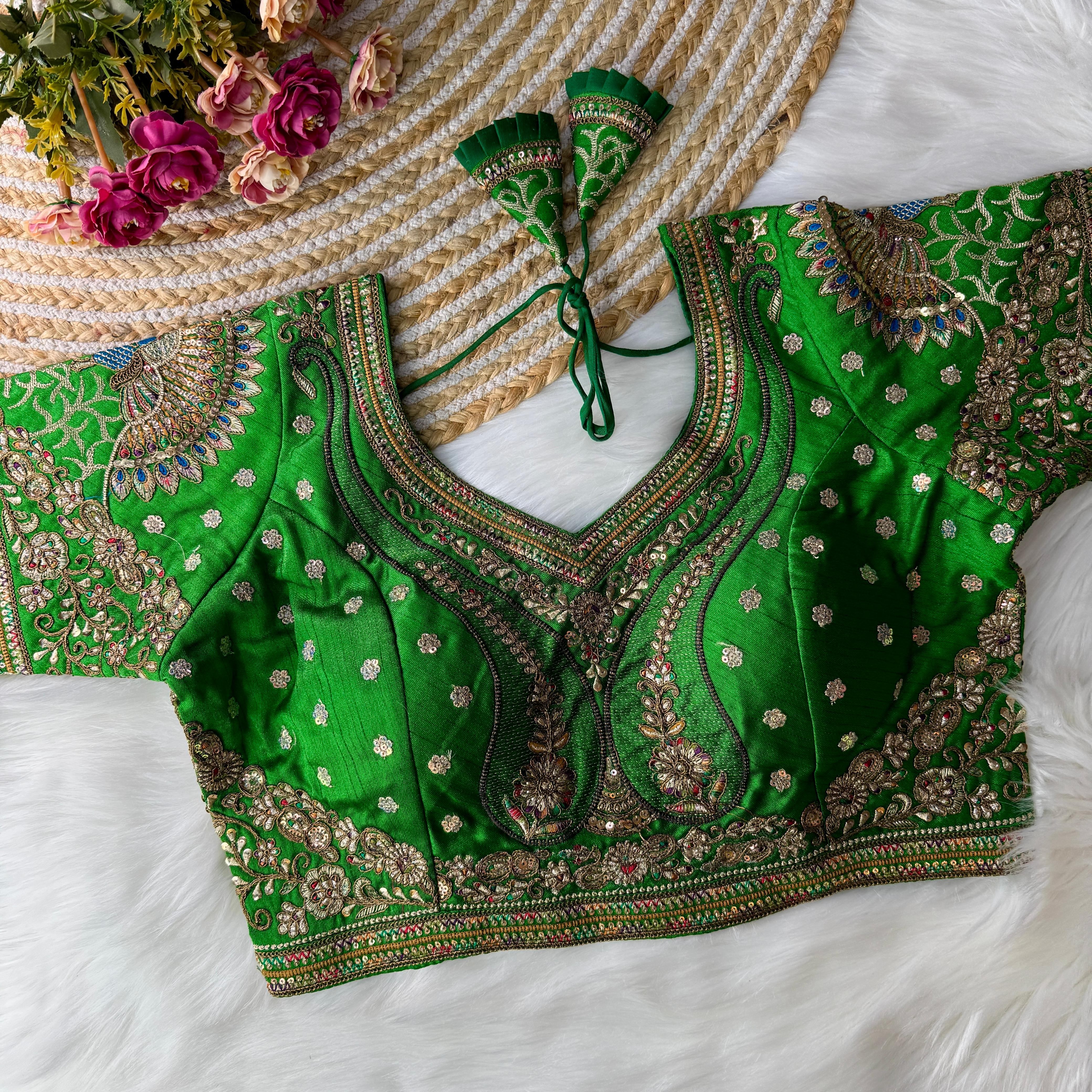 Beautiful Wedding Peacock Blouse