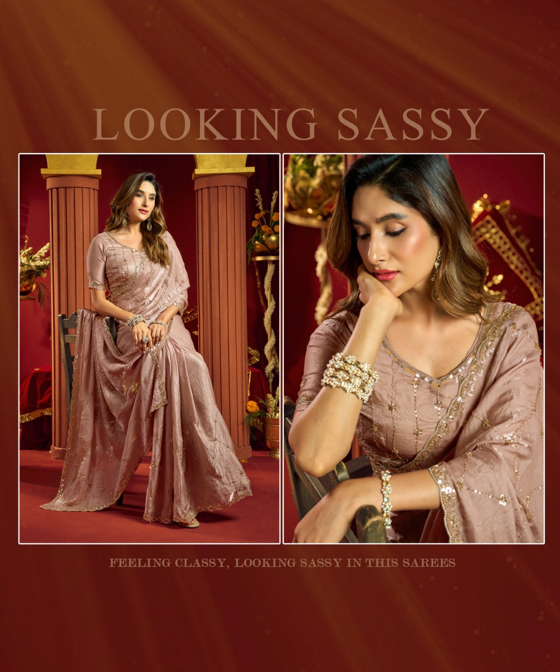 Sania Premium Velvet Bliss Saree