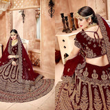 Heavy bridal Velevt Lehenga