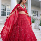 Premium Red Sequance Lehenga Choli