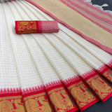 Exclusive Checks Pattern Silk Saree