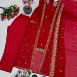 Festive Red Karwa Chauth Suit